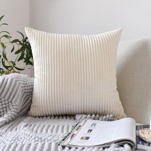 White Pillowcase Velvet Cushion Cover 45*45cm Home Sofa Decoration Pink Orange Grey Blue Black