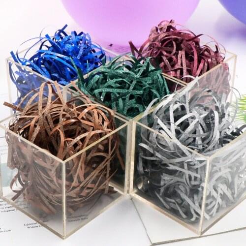 20g Glitter Shredded Paper Confetti DIY Shining Paper Raffia Decoration Gift Box Filling Material Wedding Party Packaging Filler