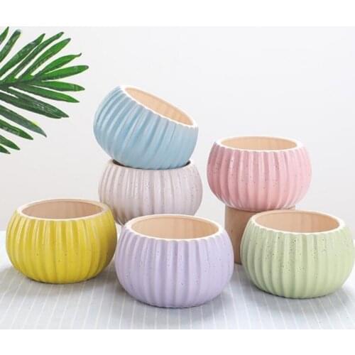 Home Garden Flower Pot Ceramic Flower Pot Planter Succulent Plants Bonsai Cactus Pot Micro Landscape Decor Flower Pot Products