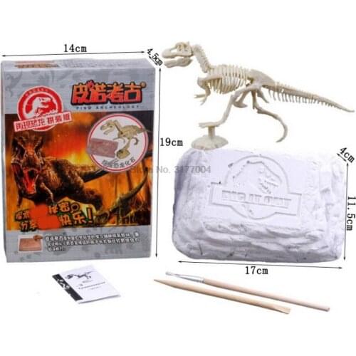 DHL 50set Dinosaur Excavation Toys Assembled Dinosaur Blocks Fossil Skeleton Model Archaeological Mining Explore Toy