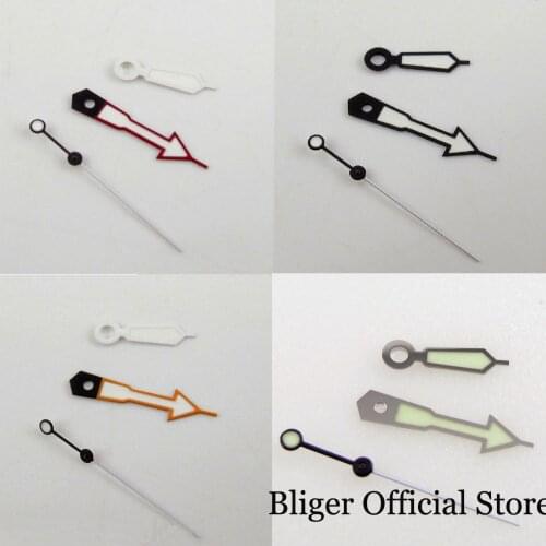 Fit NH35A NH36A 7S26 Black / Orange / Red Watch Hand Needles Super Green Luminous