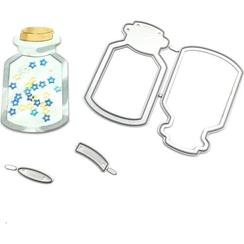 Julyarts Bottle Metal Cutting Dies for Scrapbooking New 2021 Die Cut for Album Paper DIY Gift Card Decoration Embossing Dies New