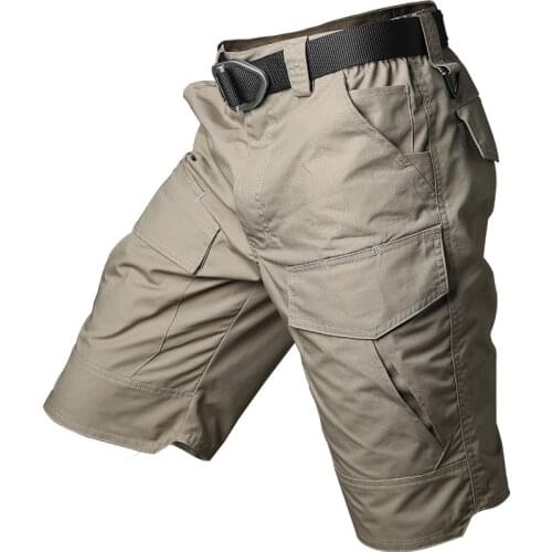 Summer Cargo Shorts Tactical Waterproof Rip-stop Hiking Shorts Military Mens Outdoor Multi-pocket Travel Camping Fishing Shorts