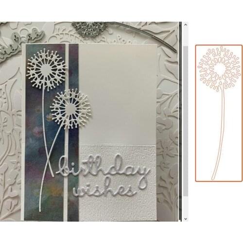Metal Cutting Dies 100*35mm Dandelion frame 2020 New Crafts Die Stencil For DIY Scrapbooking Paper Cards Embossing Die Template