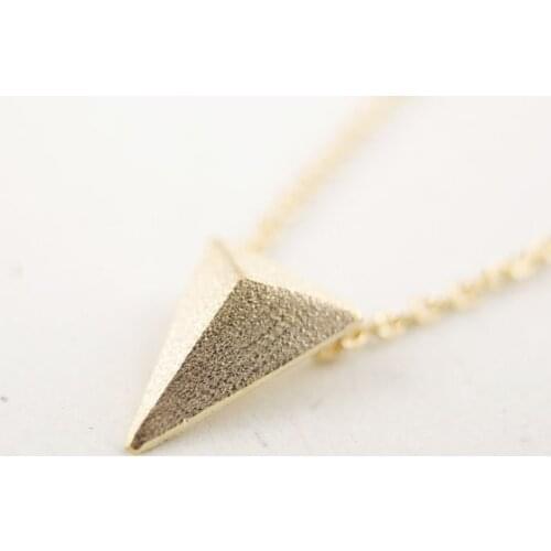 Fashion long triangle cone necklace