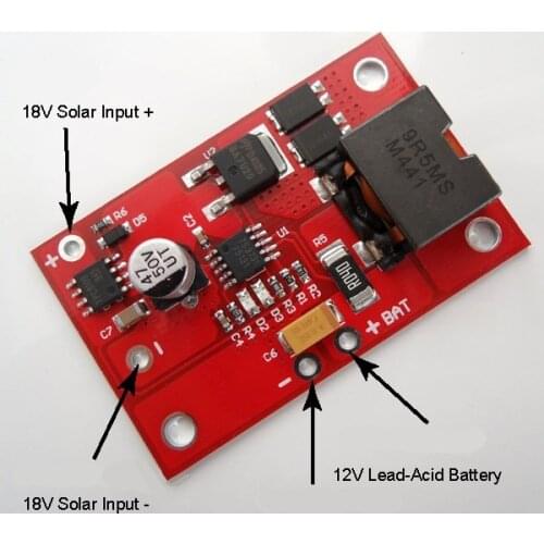 MPPT Solar 18V Panels Charger Controller 3A For 12V lead acid Battery Charging