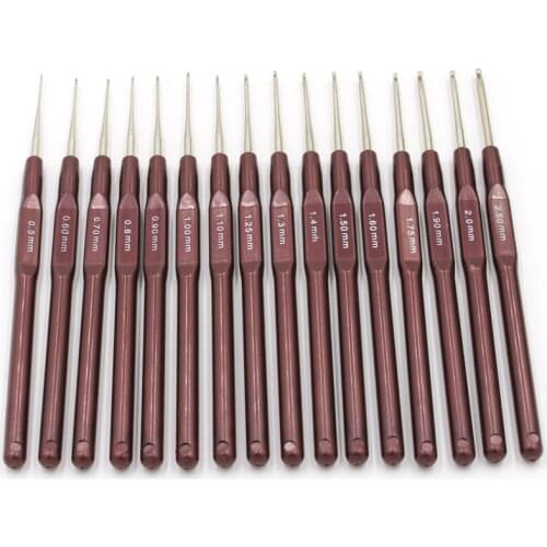 16Pcs Plastic Handvat Haaknaalden Handvat Breinaalden Set Crochetings En Breisels 0.5Mm-2.5Mm 16 Size