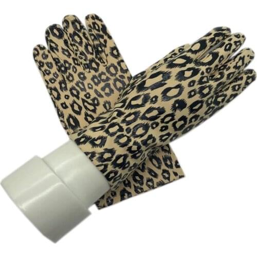 Work ladies gloves stretch cloth leopard print fashion warm gloves autumn winter gloves sports sun protection beautiful comforta
