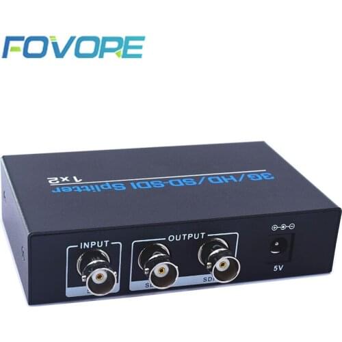 Splitter 1 x 2 SDI 1 in 2 out distributor Compatible with SD-SDI, HD-SDI, 3G-SDI Converter
