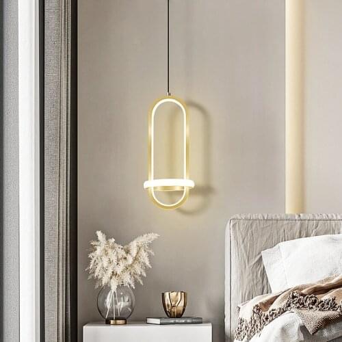 Light luxury bedroom LED three-color dimmable chandelier Nordic fashion style restaurant bar decorative lighting chandelier