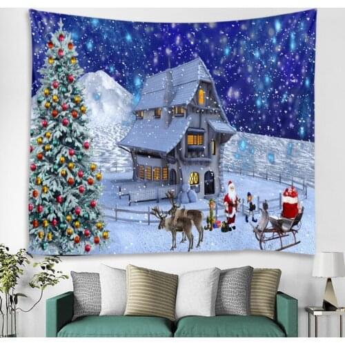 Christmas tapestry Santa Claus gift wall hanging tapestry holiday decoration home party supplies decoration tapestry
