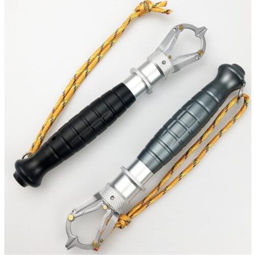 Fly Fishing Gripper Portable aluminium alloy Fish Grip Lip Clamp Grabber Tools Fisher Controller rock Fishing trigger controller