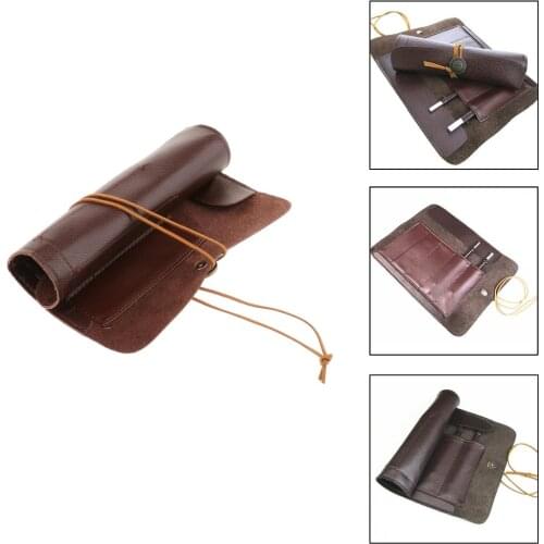 Tools Knives Roll Up Bag Portable PU Leather Storage Organizer Case Bag for Pocket Sculpture Carving Knives