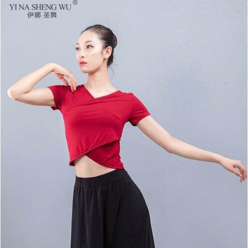Dance Practice T-shirt Modal V-neck Belly Dance Tops Girls Bellydance Clothes Top&Tees Wear For Women Fashion Tops 3 Colors