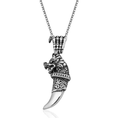 Tevuli 925 Sterling Silver Dragon Female Male Necklace