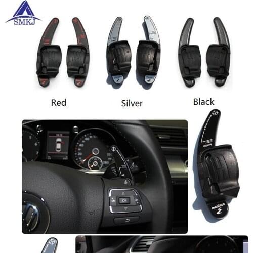 2Pcs Steering Wheel Shift Dial DSG Paddle Extension For Golf 6 GTI MK6 R R20 Passat CC R36 EOS SCIROCCO