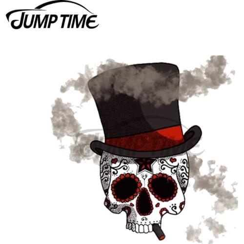 Jump Time 13 x 7.7cm For The Baron Skull Car Stickers Repair Car Decal Suitable For VAN ATV SUV Scratch-Proof Laptop Decoration