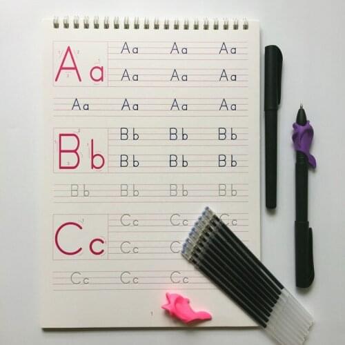 1 pcs Children Alphabet ABC groove copybook English 26 alphabet Exercise book Kindergarten baby pre-school to write the text