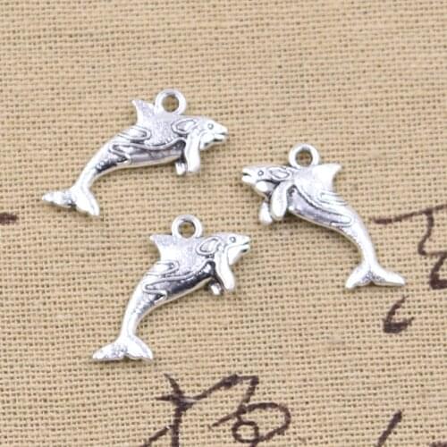 15pcs Charms Ocean Sea Seal 12x24mm Antique Silver Color Pendants Making DIY Handmade Tibetan Finding Jewelry