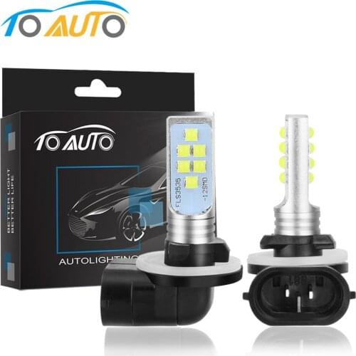 2Pcs H27 880 881 Led Bulb P13W Led PSX26W H27W 1400LM 6000K White Car Fog Light Driving Running Lamp Auto 12V