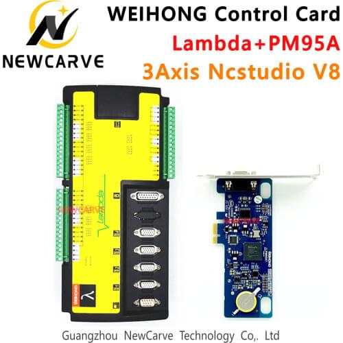 WEIHONG Nc Studio CNC Controller 3axis Control Card PM95A -3S + Lambda3S For ATC CNC Router Woodworking Machine NEWCARVE