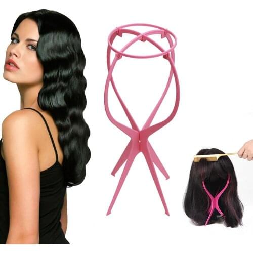 3Pcs Plastic Wig Stand Multi-Purpose Use Wig Hair Hat Cap Stying Holders Stand Stable Durable Portable Folding Wig Stand
