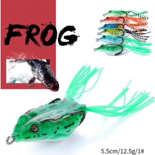 5.5cm 12.5g Frog Silicone Bait Fishing Soft Lure Spinner Thunder Frog Jig Spoon Trolls Soft Bait Sea Ice Fishing Pesca