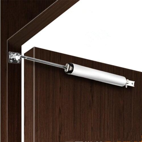 Automatic Door Closer Gas Spring 90 Degree Positioning Buffer Mute Adjustable Strength Aluminum Alloy 15~30 KG For Fire Fighting