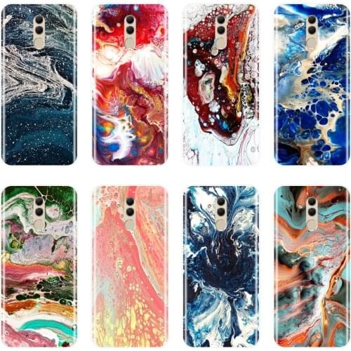 Back Cover For Huawei Mate 7 8 9 10 20 Lite Marble Blue Stone Texture Soft Silicone Case For Huawei Mate 9 10 20 Pro Phone Case