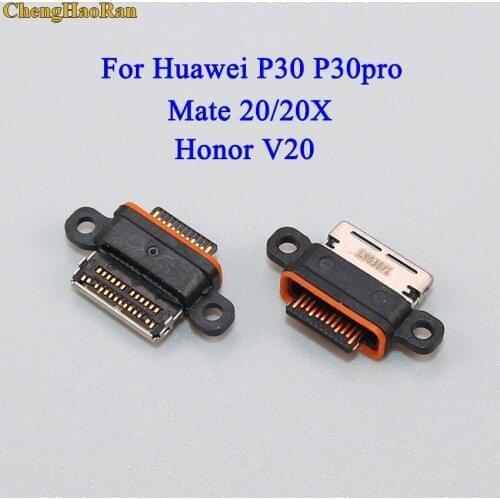 ChengHaoRan 2pcs USB Female Connector Port For Huawei P30 P30pro Mate 20/20X Honor V20 USB Jack Connector Charging Data Socket