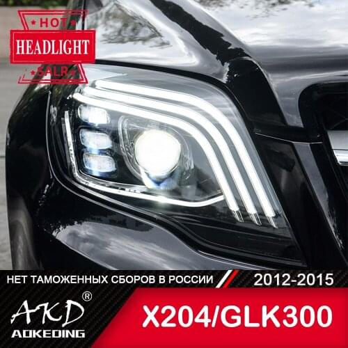 For Car BENZ X204 Head Lamp 2012-2015 Car Accessory Fog Lights Day Running Light DRL H7 LED Bi Xenon Bulb GLK300 250 Headlights