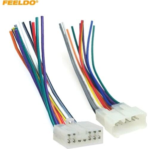 FEELDO Car Radio 12pin Male and Female Plug Wiring Connector For Suzuki Wagon R Audio DVD/CD Player Wire Harness Adapter #HQ6446