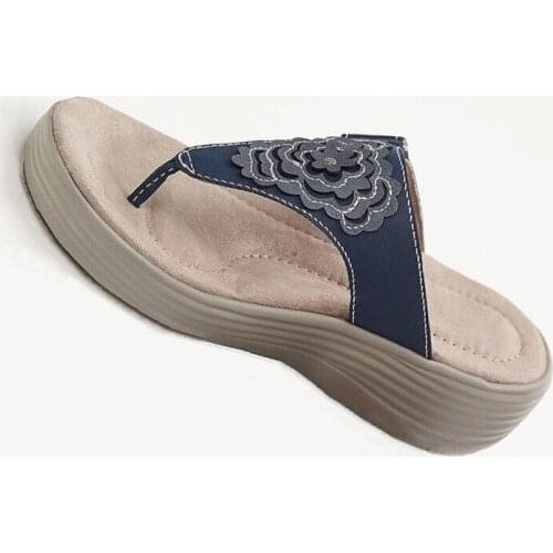 Hot Sale Plus Size Womens Sandals and Slippers Fashion Flower Flip-flops Roman Ladies Casual and Comfortable Slippers