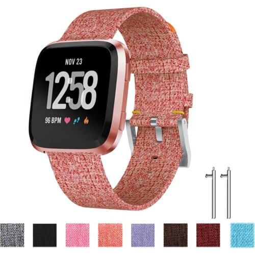 Canvas strap for Fitbit Versa Band Replacement Stable Watch Strap for Fitbit Versa 2 /Vesa Lite Wristband smart bracelet Correa
