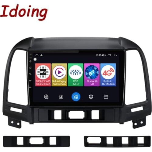 Idoing Car Android Auto Navigation GPS Radio Player Intelligent System For Hyundai Santa Fe 2 2006-2012 Head Unit Plug And Play