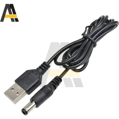 Power Connector Adapter Cable USB 2.0 to DC 5.5 X2.1mm 5.5X2.1 Mini USB Connector Adapter Cable Power Supply Cord Line 80CM