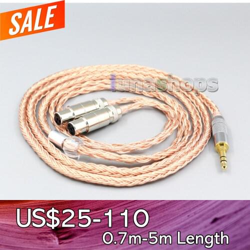 LN006753 2.5mm XLR Balanced 16 Core 99% 7N OCC Earphone Cable For Audeze LCD-3 LCD-2 LCD-X LCD-XC LCD-4z LCD-MX4 LCD-GX lcd-24