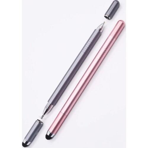 10pcs/lot 3 in 1 Magnetic Universal Handwriting Capacitive Stylus Black Planting Head Disc Writing Touch Screen Pen Custom Logo