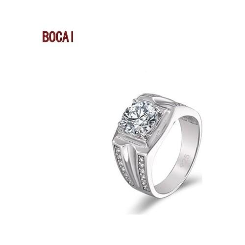 New product accessories fashion diamond 925 sterling silver mens ring zircon European and American style