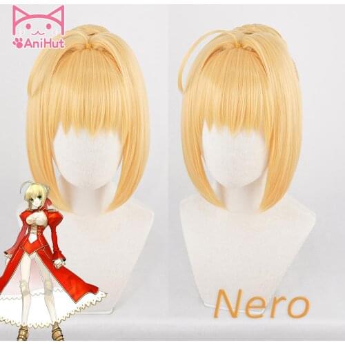 【AniHut】Fate/EXTRA Nero Wig Fate Grand Order Cosplay Wig Synthetic Blonde Heat Resistant Hair Fate Stay Night Cosplay Hair