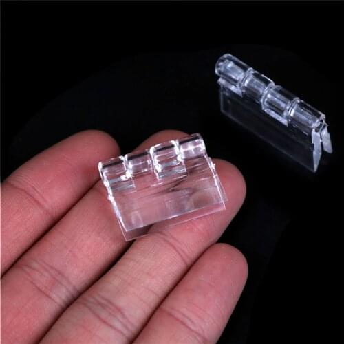 10Pcs/Lot Plastic Folding Hinges Transparent Hinge Durable Clear Acrylic Hinge Tools Wholesale