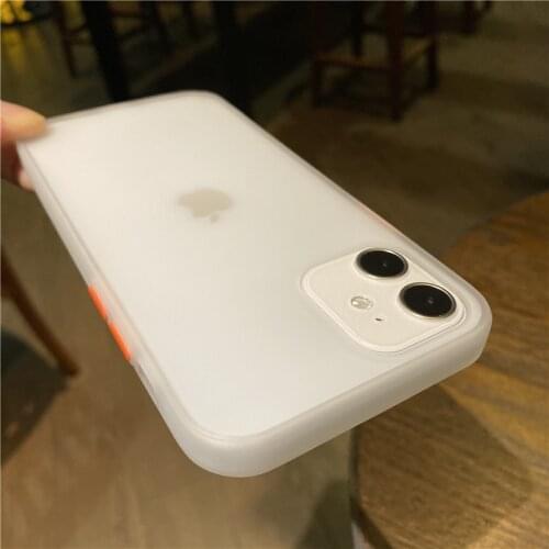 Simple Matte Transparent Phone Case For iPhone 11 12 Pro Max Mini X XS XR 8 7 Plus SE 2020 Soft Liquid Silicone Shockproof Cover