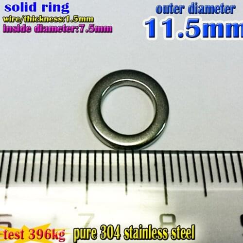 Fishing solid rings size1.5*7.5mm*11.5mm Quantity 200pcs/lot 3 04Stainless steel Wholesale