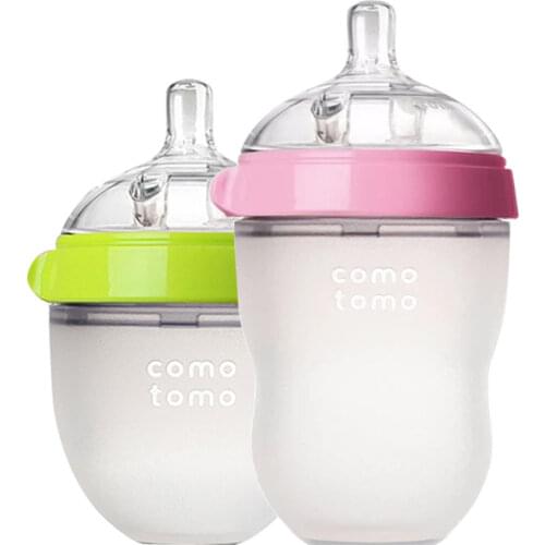 Silicone Baby Bottle baby milk silicone feeding bottle (Spoon bonus) bottle children mamadeira nipple bottle