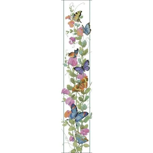 Top Quality Lovely Cute Counted Cross Stitch Kit Butterfly and Flower Butterflies Flowers