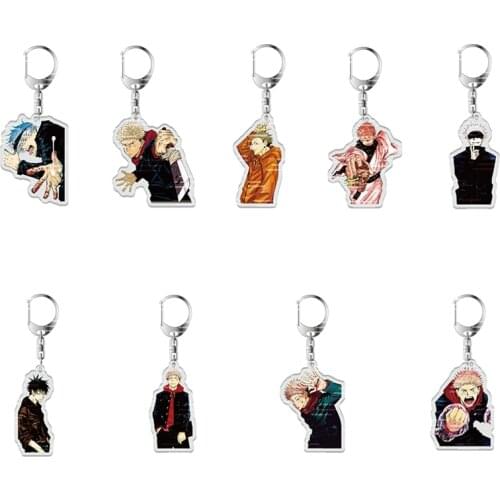 High Quality Jujutsu Kaisen Yuji Itadori Kugisaki Nobara Acrylic Keychain Key Rings Badge Hot Jewelry Gift for Fans
