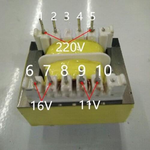 Wuxi SEG Midea electric water heater power transformer EI4120-5VA 4+5 pin 220V/16V11V