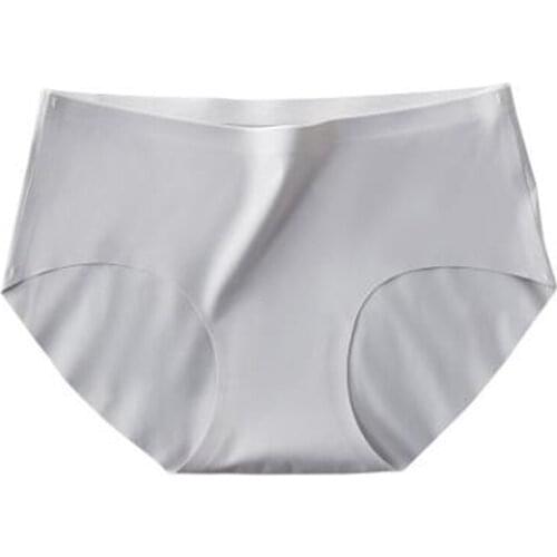 Womens Cotton Seamless Girl Hip-Lifting Mid-Waist Briefs