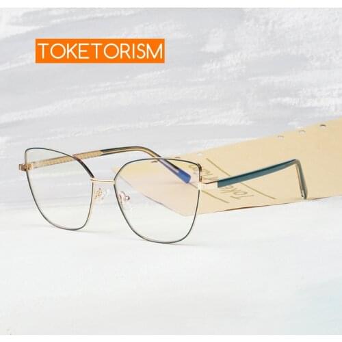 Toketorism Quality Anti Blue Glasses For Women Fashion Computer Eyeglasses Optical Frame