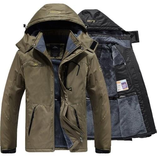 2020 Winter Mens Jackets Fleece Thick Warm Outdoor Windbreaker Waterproof Male Clothing Fishing Sports Jackets Coat 8XL